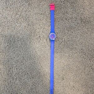 Vibrant Blue and Pink Sports Watch